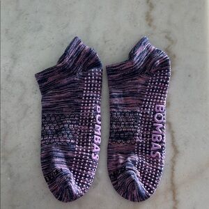 Bombas Purple Ankle Grippy Socks Large